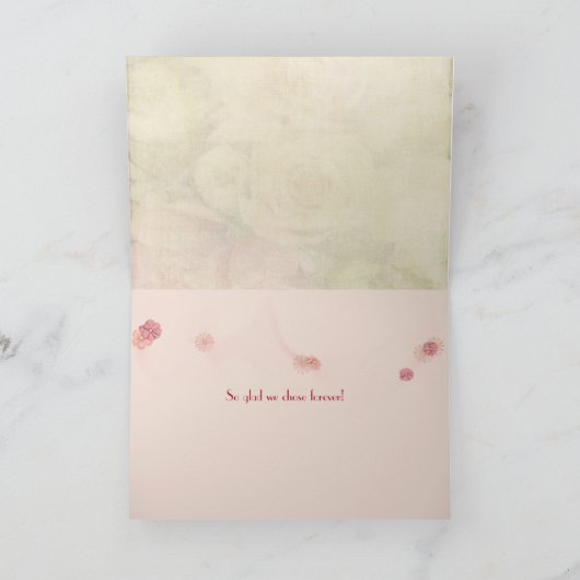 Jubileum van wijn en rode rozenwijn kaart (Binnen)