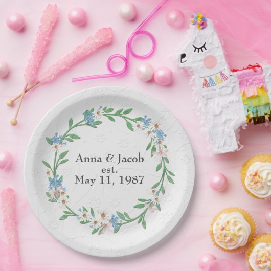 Jubileum ventilator Wreath Papieren Bordje (Feest)