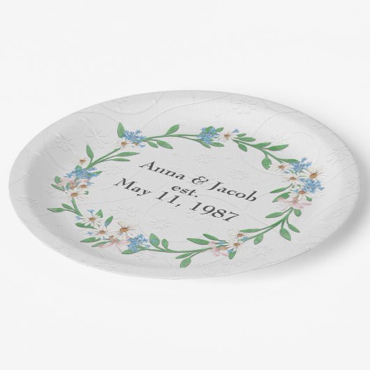 Jubileum ventilator Wreath Papieren Bordje (Gekanteld)