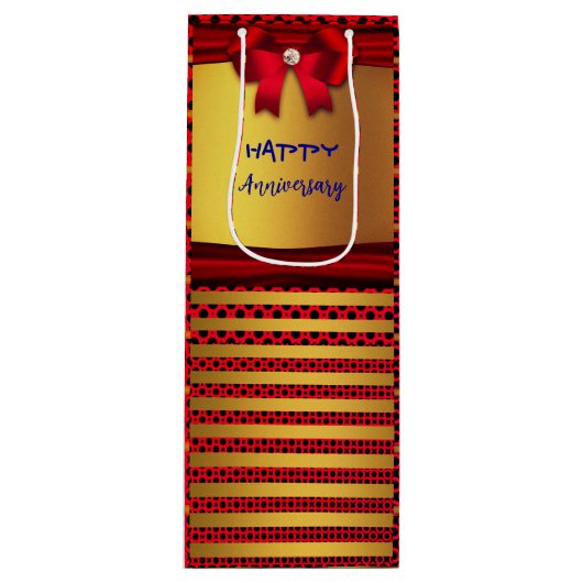 Jubileum, verjaardag en meer wijn cadeautas (Voorkant)