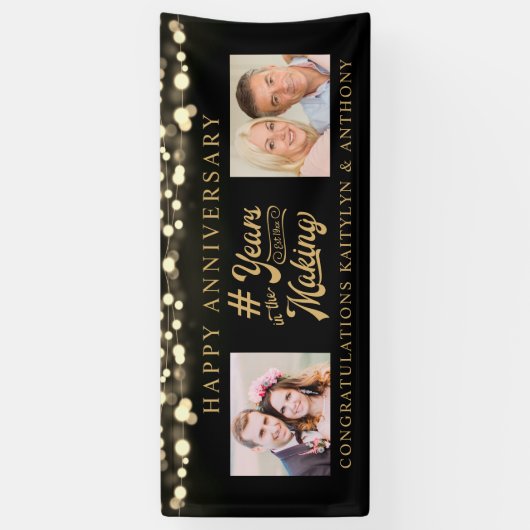 Jubileum verlicht de foto's in het MAKEN Spandoek (Verticaal)