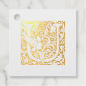 Jubileum Verlichtingsbrief U-monogram voor weddens Bedankjes Labels (Voorkant)