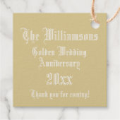 Jubileum Verlichtingsbrief W-monogram voor weddens Bedankjes Labels (Achterkant)