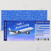 Jubileum Vliegtuig voor instapkaarten (Voorkant / Achterkant)