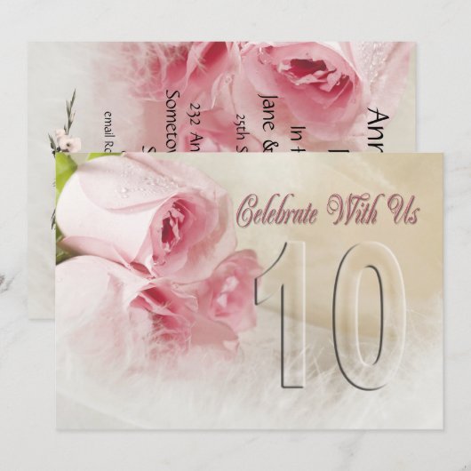 Jubileum voor 10 jaar kaart (Voorkant / Achterkant)