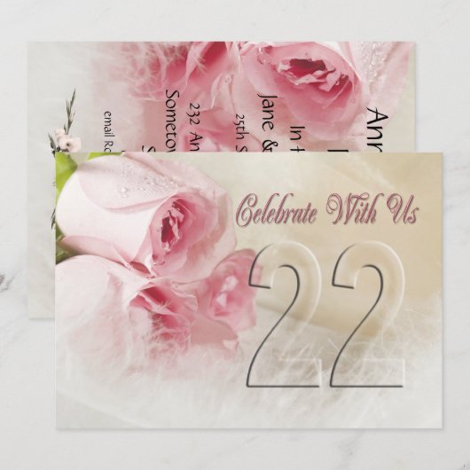 Jubileum voor 22 jaar kaart (Voorkant / Achterkant)