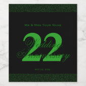 Jubileum voor 22e bruiloft - Etiket voor aangepast (Enkel label)