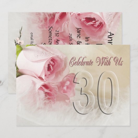 Jubileum voor 30 jaar kaart (Voorkant / Achterkant)