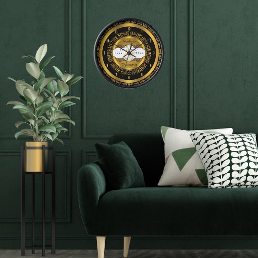 Jubileum voor 30e bruiloft, zwart en goud