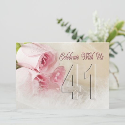 Jubileum voor 41 jaar kaart (Staand voorkant)