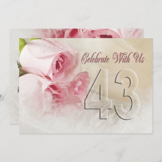 Jubileum voor 43 jaar kaart (Voorkant / Achterkant)