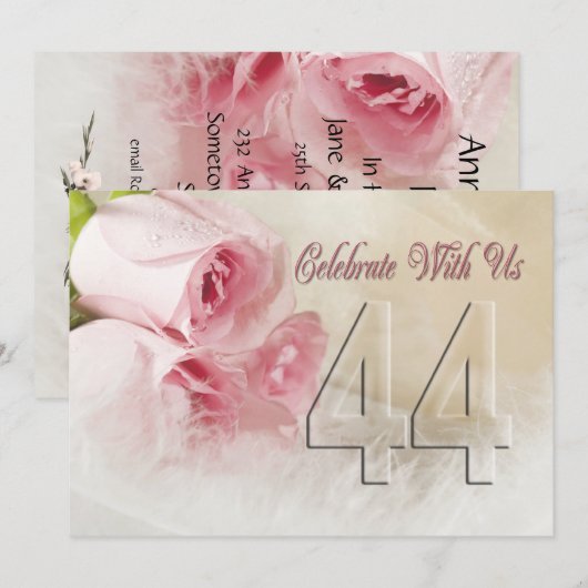 Jubileum voor 44 jaar kaart (Voorkant / Achterkant)