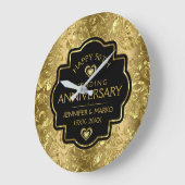 Jubileum voor 50e bruiloft zwart en gouden Damaske Grote Klok (Hoek)