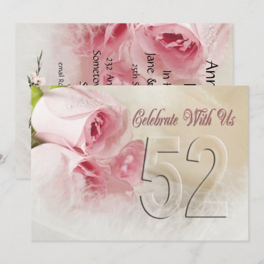 Jubileum voor 52 jaar kaart (Voorkant / Achterkant)