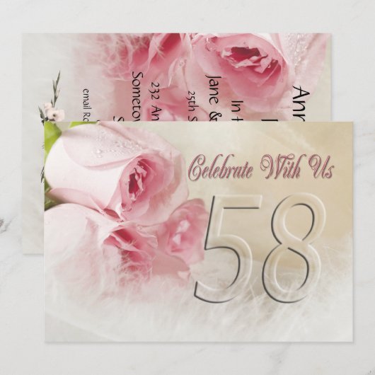 Jubileum voor 58 jaar kaart (Voorkant / Achterkant)