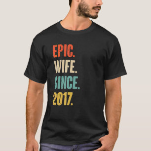 Jubileum voor 5 jaar huwelijk voor haar vrouw t-shirt