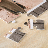 Jubileum voor 5e bruiloft Aangepast fotocollage Legpuzzel (Zijkant)