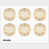 Jubileum voor aangepaste bruiloft Fresia Floral Ronde Sticker (Vel)