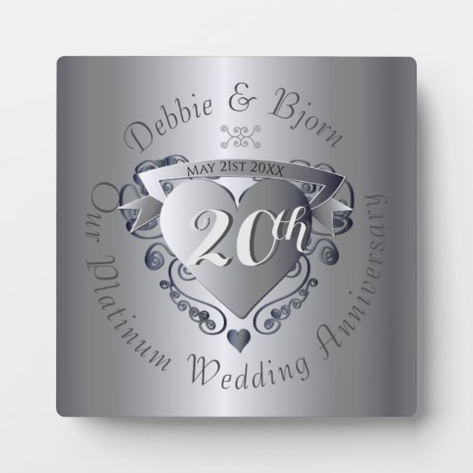 Jubileum voor aangepaste weddenschappen Silvery He Fotoplaat (Voorkant)