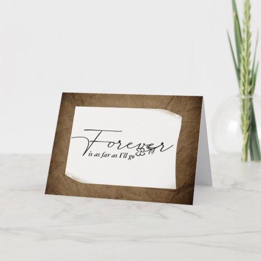 Jubileum voor altijd op papier met krulpapier kaart (Voorkant)