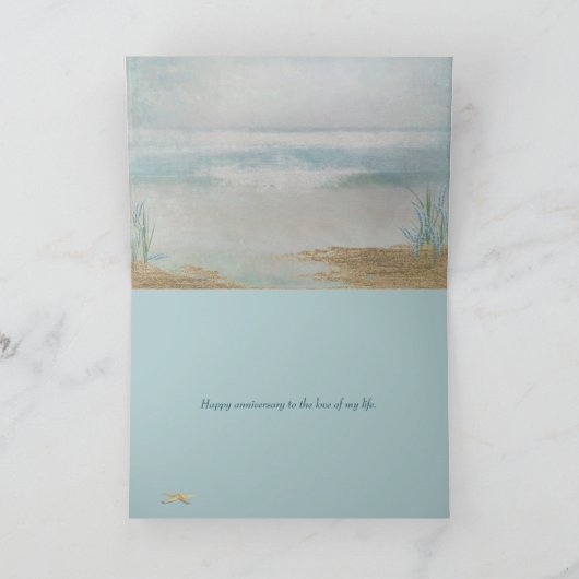 Jubileum voor "Beach Chairs" voor echtgenote Kaart (Binnen)