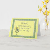 Jubileum voor broeder en zijn vrouw, Iris Kaart (Gele Bloem)