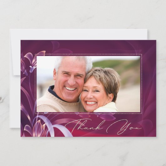 Jubileum voor bruiloft - Aangepaste foto Bedankkaart (Voorkant)