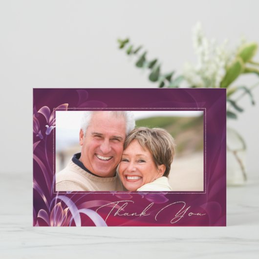 Jubileum voor bruiloft - Aangepaste foto Bedankkaart (Staand voorkant)