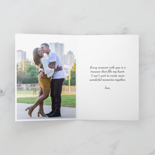 Jubileum voor bruiloft - Aangepaste foto Kaart (Binnen)