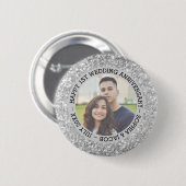 Jubileum voor bruiloft - Aangepaste foto Ronde Button 5,7 Cm (Voorkant /achterkant)