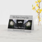 Jubileum voor bruiloft kaart (Gele Bloem)