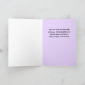 Jubileum voor bruiloft Kaart in gouden kleuren & L (Binnen)