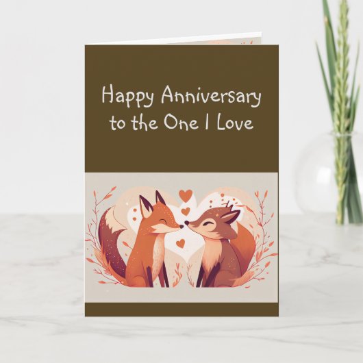 Jubileum voor de One I Love Fox Animals Kaart (Voorkant)