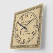 Jubileum voor echt fijn papier, zie 1ste bruiloft vierkante klok (Hoek)