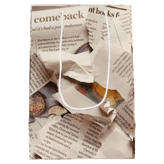 Jubileum voor eerste bruiloft bewerken medium cadeauzakje (Achterkant)