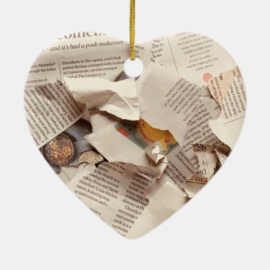 Jubileum voor eerste bruiloft keramisch ornament (Achterkant)