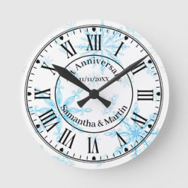 Jubileum voor eerste bruiloft ronde klok