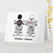 Jubileum voor gepersonaliseerd fietshuwelijk kaart (Gele Bloem)