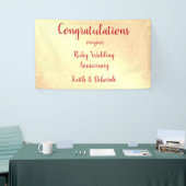 Jubileum voor gepersonaliseerd ruby Wedding Spandoek (Beurs)