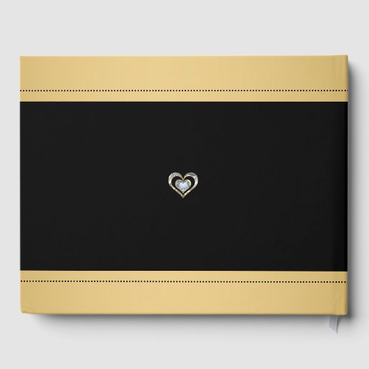 Jubileum voor gouden en zwarte bruidjes gastenboek (Achterkant)