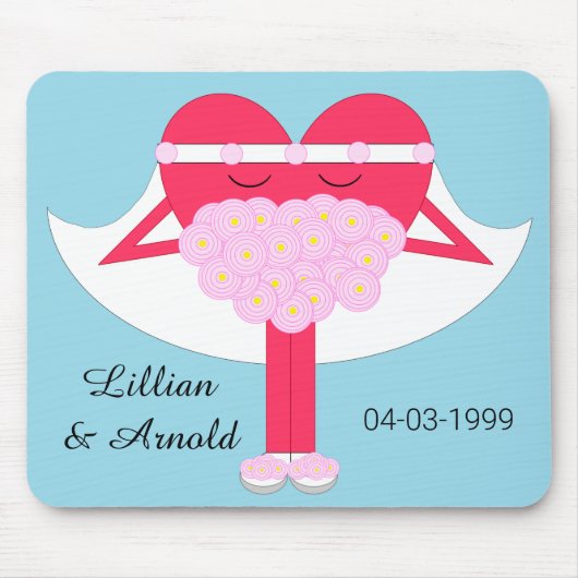 Jubileum voor hartslagen muismat (Voorkant)