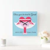 Jubileum voor hartslagen vierkante klok (Huis)