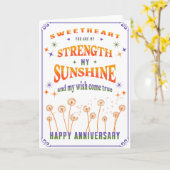 Jubileum voor hem of haar kaart (Gele Bloem)