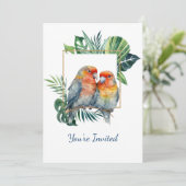 Jubileum voor het rondstrooien van tropische parro kaart (Staand voorkant)