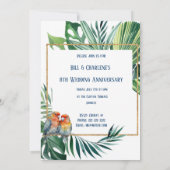 Jubileum voor het rondstrooien van tropische parro kaart (Achterkant)