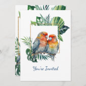 Jubileum voor het rondstrooien van tropische parro kaart (Voorkant / Achterkant)