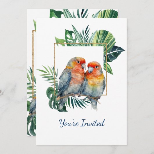 Jubileum voor het rondstrooien van tropische parro kaart (Voorkant / Achterkant)