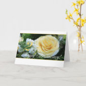 Jubileum voor het tweede huwelijk - Gele Rose Kaart (Gele Bloem)