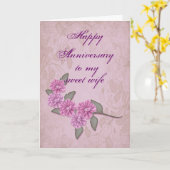 Jubileum voor Kaart van echtgenote (Gele Bloem)