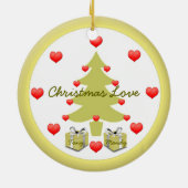 Jubileum voor kerstmis/bruiloft keramisch ornament (Achterkant)